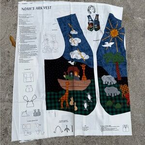 Noah's Ark Vest Cut and Sew Panel - DreamSpinners Fabric DIY